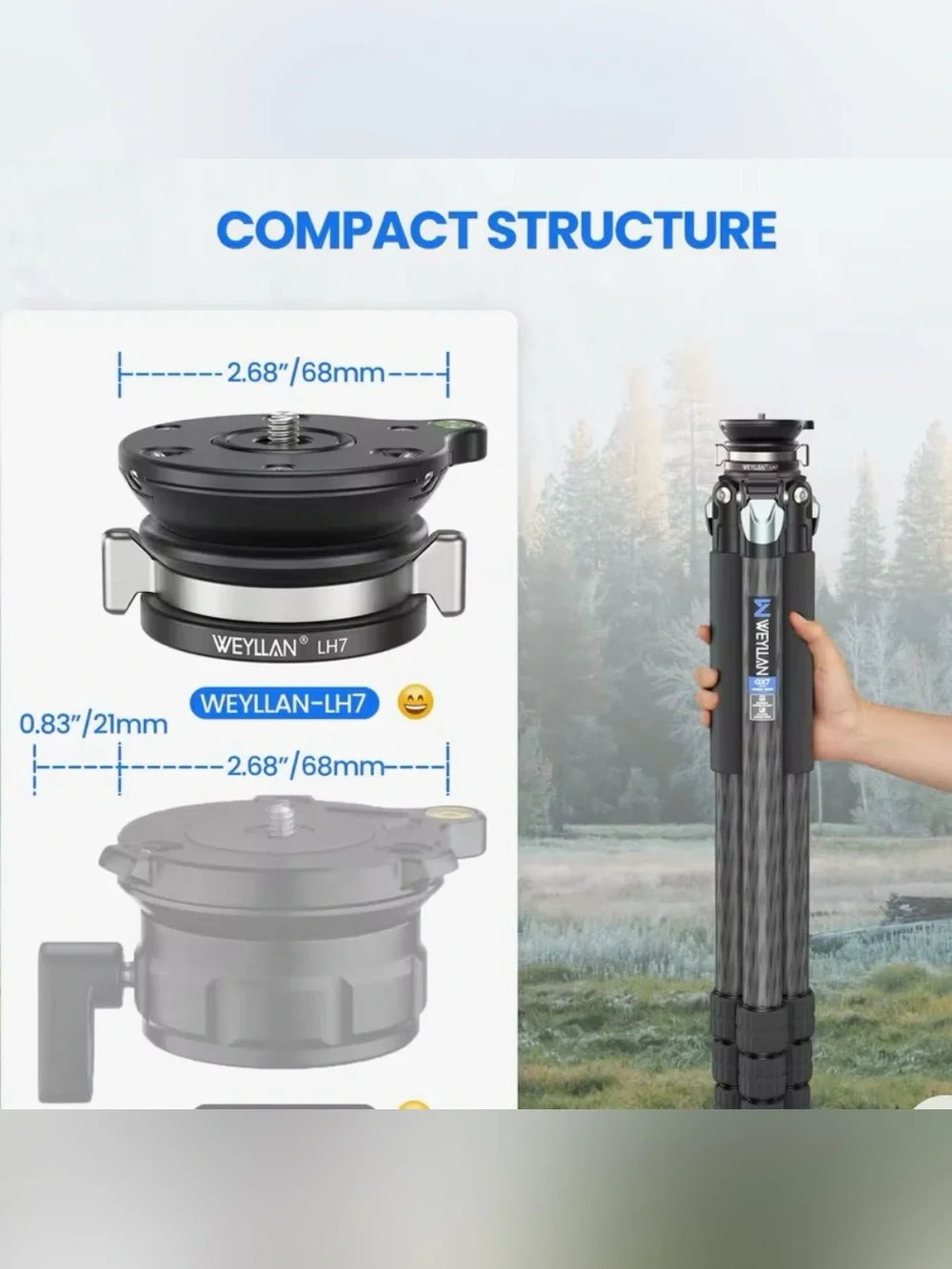 Wetlands LH7 Leveling Base Tripod Head